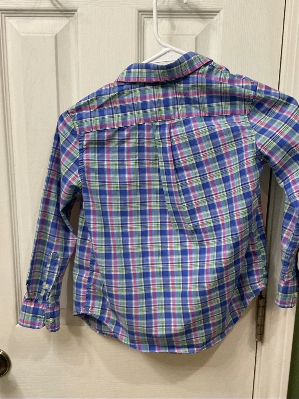 Ralph Lauren Kids Plaid Button-Down Shirt in Blue, Green & Purple
